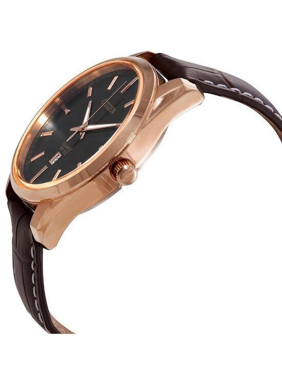 NWT Citizen Quartz Black Dial Brown Leather Ladies Watch
